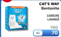 Cat's Way Bentonite Cărbune Lavandă 6L