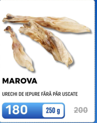 Marova Urechi de iepure fără păr uscate 250g