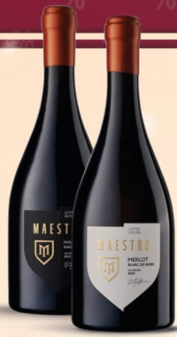Maestro Virtuoso Fetească Neagră & Rară Neagră / Blanc de Noirs Merlot Vin roșu / alb sec 0.75L