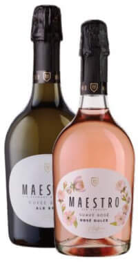 Maestro Wine Cuvée Blanc Alb Brut / Suave Rosé Dulce Vin spumant 0.75L