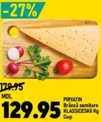 Piryatin Brânză semitare KLASSICESKII Kg