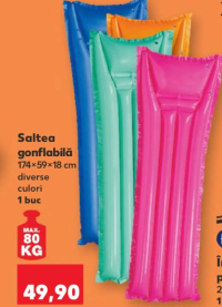 Saltea gonflabilă 174x59x18 cm diverse culori 1 buc