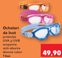 Ochelari de înot protecție UVA și UVB acoperire anti-aburire diverse culori 1 buc