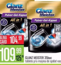 Glanz Meister Tablete p/u masina de spalat vase 35buc