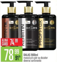 Dalas 900ml mască pentru păr cu dozator diverse sortimente