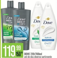 Dove gel de duș diverse sortimente 720/700ml