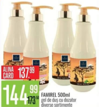Famirel gel de duș cu dozator diverse sortimente 500ml