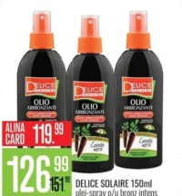 Delice Solaire ulei-spray p/u bronz intens 150ml
