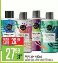 Papilion gel de duș diverse sortimente 400ml