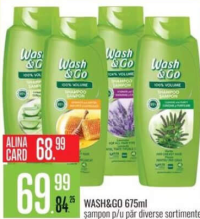 Wash&Go 675ml șampon pentru păr diverse sortimente