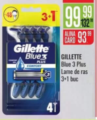 Gillette Blue 3 Plus Lame de ras 3+1 buc