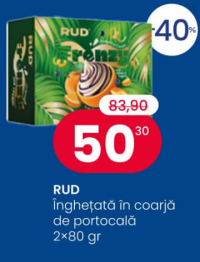 RUD Înghețată în coajă de portocală 2x80 gr