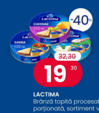LACTIMA Brânză topită procesată porționată, sortiment variat 120 gr