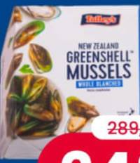 Talley's Scoici jumătăți greenshell congelate 1 kg