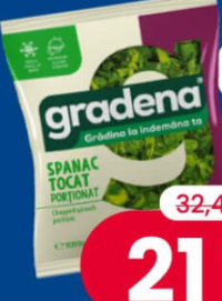 Gradena Spanac tocat porționat 400g