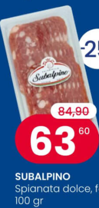 SUBALPINO Spianata dolce, feliat 100 gr