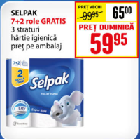 SELPAK hârtie igienică 7+2 role 3 straturi