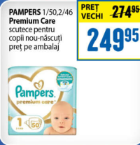 PAMPERS Premium Care scutece pentru copii nou-născuți 1/50, 2/46