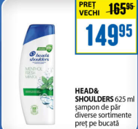 Head&Shoulders șampon de păr diverse sortimente 625 ml