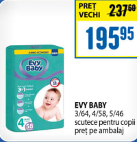 EVY BABY scutece pentru copii 3/64, 4/58, 5/46