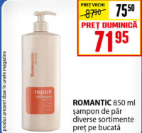 Romantic șampon de păr diverse sortimente 850 ml