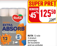 RUTA prosoape de bucătărie 12 role 3 straturi