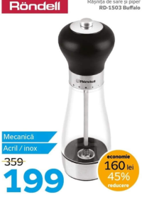 Röndell Râșniță de sare și piper RD-1503 Buffalo