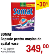 SOMAT Capsule pentru mașina de spălat vase 100 capsule