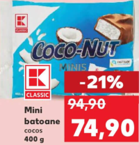 K-CLASSIC Mini batoane cocos 400 g