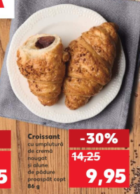 Croissant cu umplutură de cremă nougat și alune de pădure 86 g
