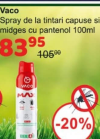 Vaco Spray de la tantari capuse si midges cu pantenol 100ml