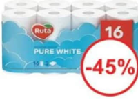 Ruta Hartie igienica "pure white" 16 role