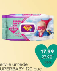 Superbaby Șervețele umede 120 buc
