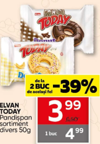 Elvan Today Pandișpan sortiment divers 50g