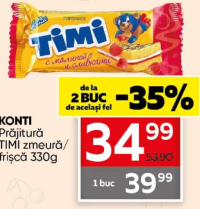 Konti Prăjitură Timi zmeură/frișcă 330g