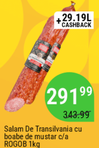 ROGOB Salam De Transilvania cu boabe de muștar c/a 1kg