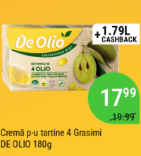 De Olio Cremă pentru tartine 4 Grăsimi 180g
