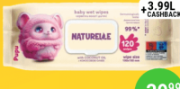 NATURELLE Servețele umede p-u copii Coconut oil 120buc