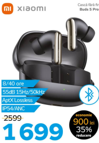 Xiaomi Cască fără fir Buds 5 Pro