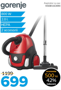 Gorenje Aspirator cu sac VCEB11CXRII