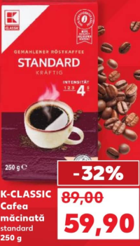 K-CLASSIC Cafea măcinată standard 250g