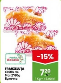 FRANZELUȚA Chiflă de Mai 2*80g