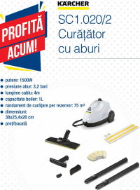 Kärcher SC1.020/2 Curățător cu aburi 1500W