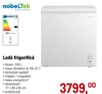 nobelTek Ladă frigorifică 198L