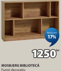 MOSBJERG BIBLIOTECĂ Furnir decorativ 120x80x29 cm