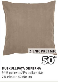 DUSKULL FAȚĂ DE PERNĂ 94% poliester/4% poliamidă/2% elastan 50x50 cm