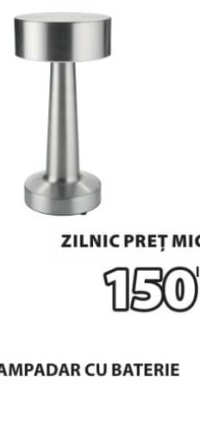 JYSK MUSVIT LAMPADAR CU BATERIE Ø11x21 cm