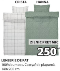 Crista/Hanna Lenjerie de pat 100% bumbac 140x200 cm