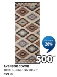 AVENBOK COVOR 100% bumbac 80x200 cm