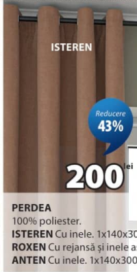 ISTEREN Perdea 1x140x300 cm